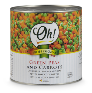 Green peas and carrots